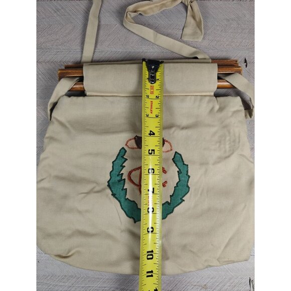 Vintage Oakmont CC Embroidered Golf Tote Bag Wooden Handle Adjustable Strap - Picture 4 of 8